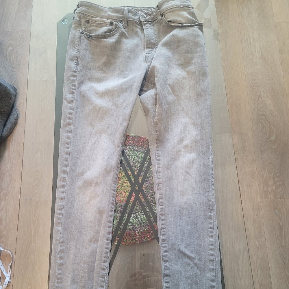 American Eagle Outfitters Slim Taper Light Gray Extreme Flex Jeans Size 31x32